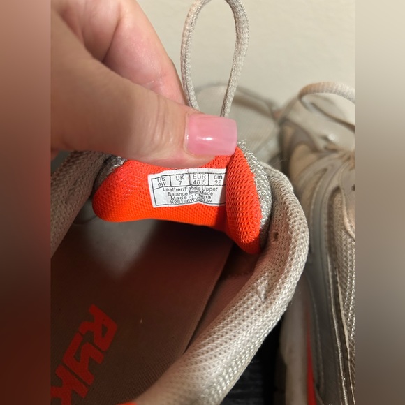 Used Ryka Silver and Orange sneakers-size 9W - Picture 12 of 13